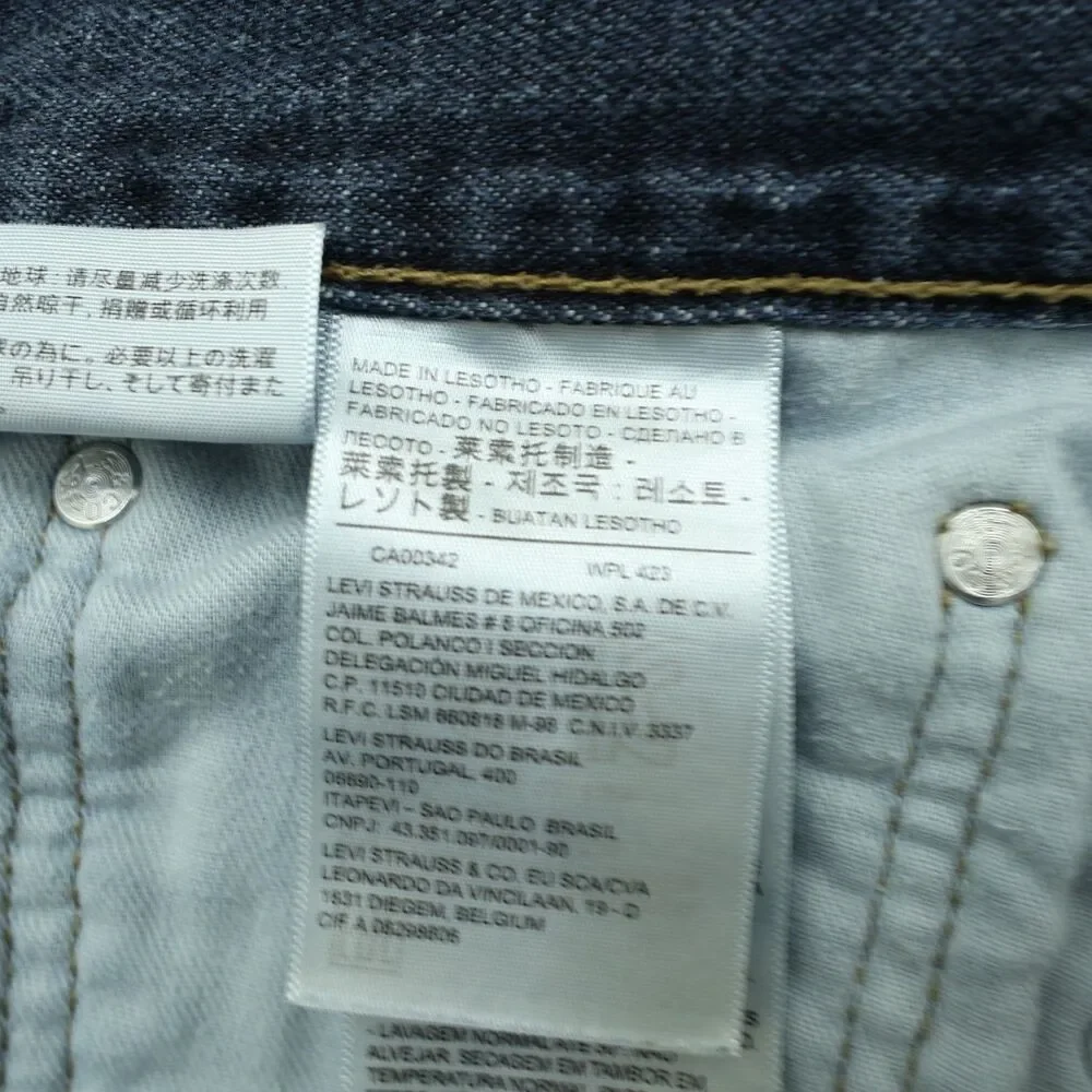 Levi's 514 Jeans Mens Size 40x32 Blue Straight Classic Fit Denim Medium Wash
